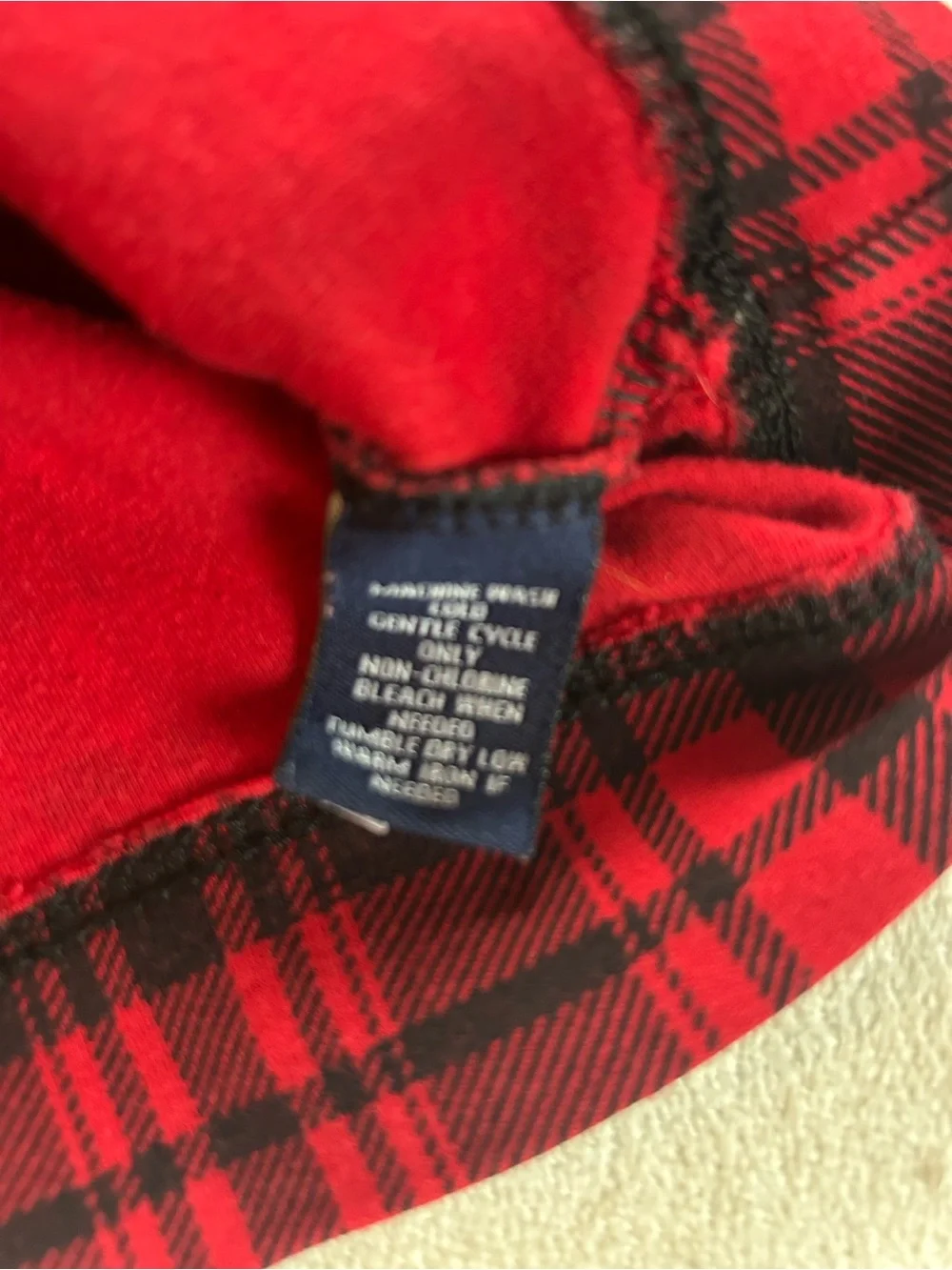 Chaps Ralph Lauren Red and Black Plaid Half-Zip Pullover Sz XL - Picture 5 of 9